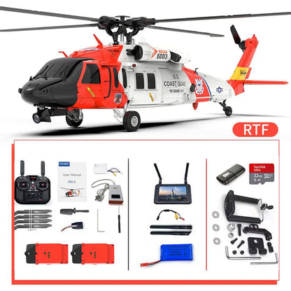 YUXIANG F09-S 1:47 Scale 2.4G 6CH GPS Optical Flow 5.8G FPV Dual Brushless 6-Axis Gyro Flybarless RC Helicopter RTF