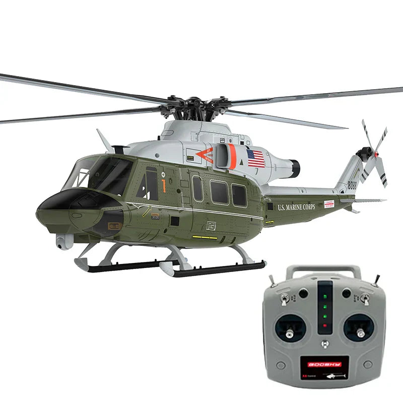 GOOSKY E2 UH-1Y Army Green VENOM RC Helicopter GPS 1:35 Air Rescue Aircraft Model Helicopter