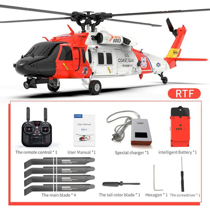 YUXIANG F09-S 1:47 Scale 2.4G 6CH GPS Optical Flow 5.8G FPV Dual Brushless 6-Axis Gyro Flybarless RC Helicopter RTF