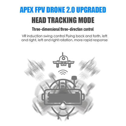 APEX PRO FPV Drone 4.0 PRO Head Tracking Optical Flow Mini FPV Racing Drone Set 5.8G Real-Time Video Super Wide Camera FPV Goggles Included