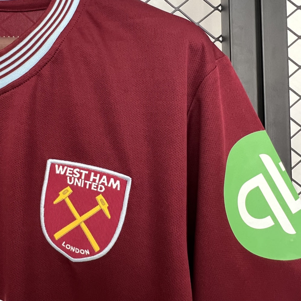 West Ham United Jersey 25/26 Home Football Kit Soccer Jersey