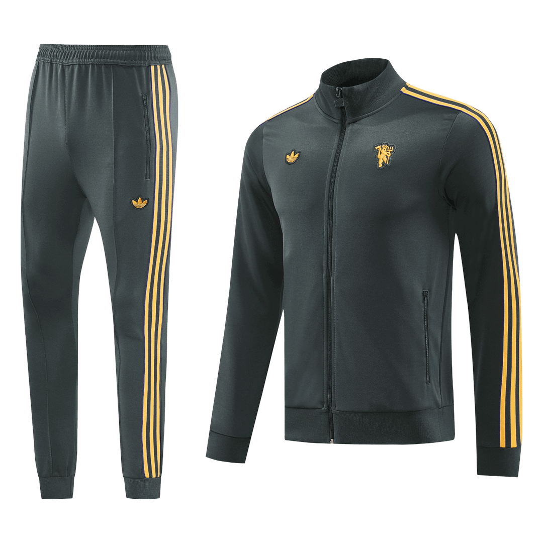 Manchester United 2025/26 Black Training Tracksuit Kit (Top+Pants)