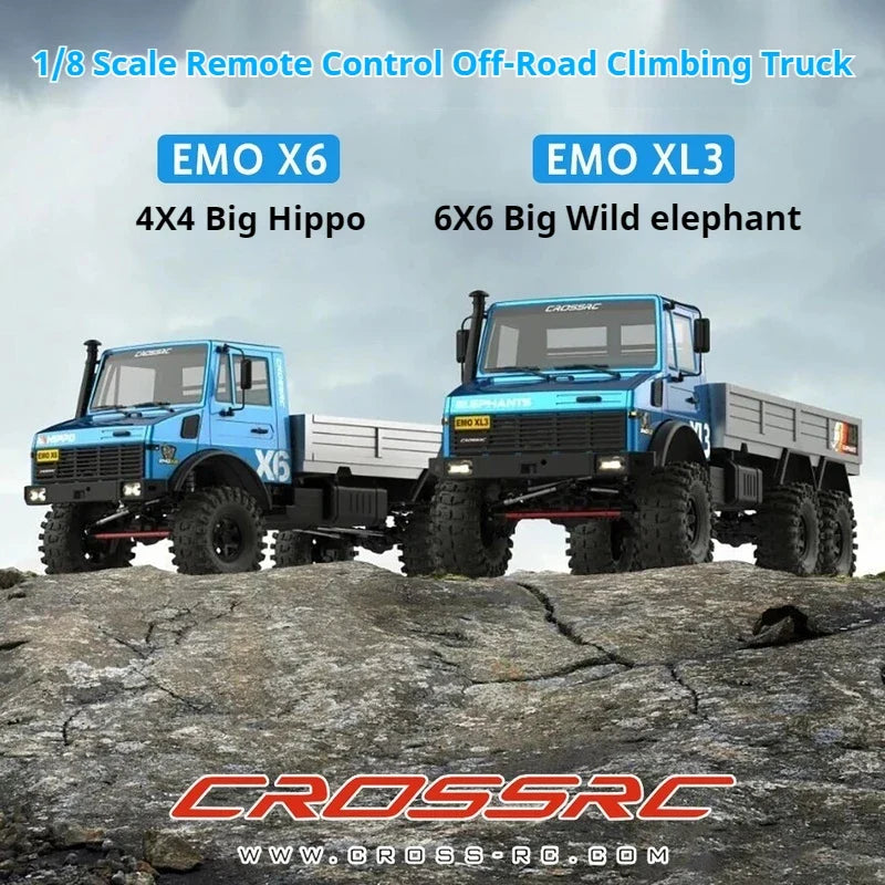 CROSSRC EMO X6 XL3 Big Hippo 1/8 Scale 4WD 6WD Brushless RC Rock Crawler Off-Road RTR