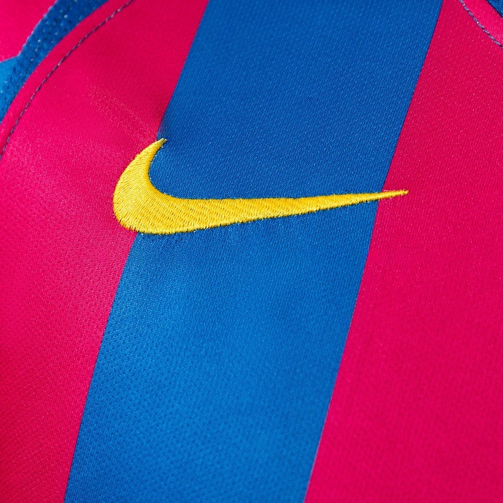 Barcelona Jersey 2005-06 Home Retro Football Kit Long Sleeves