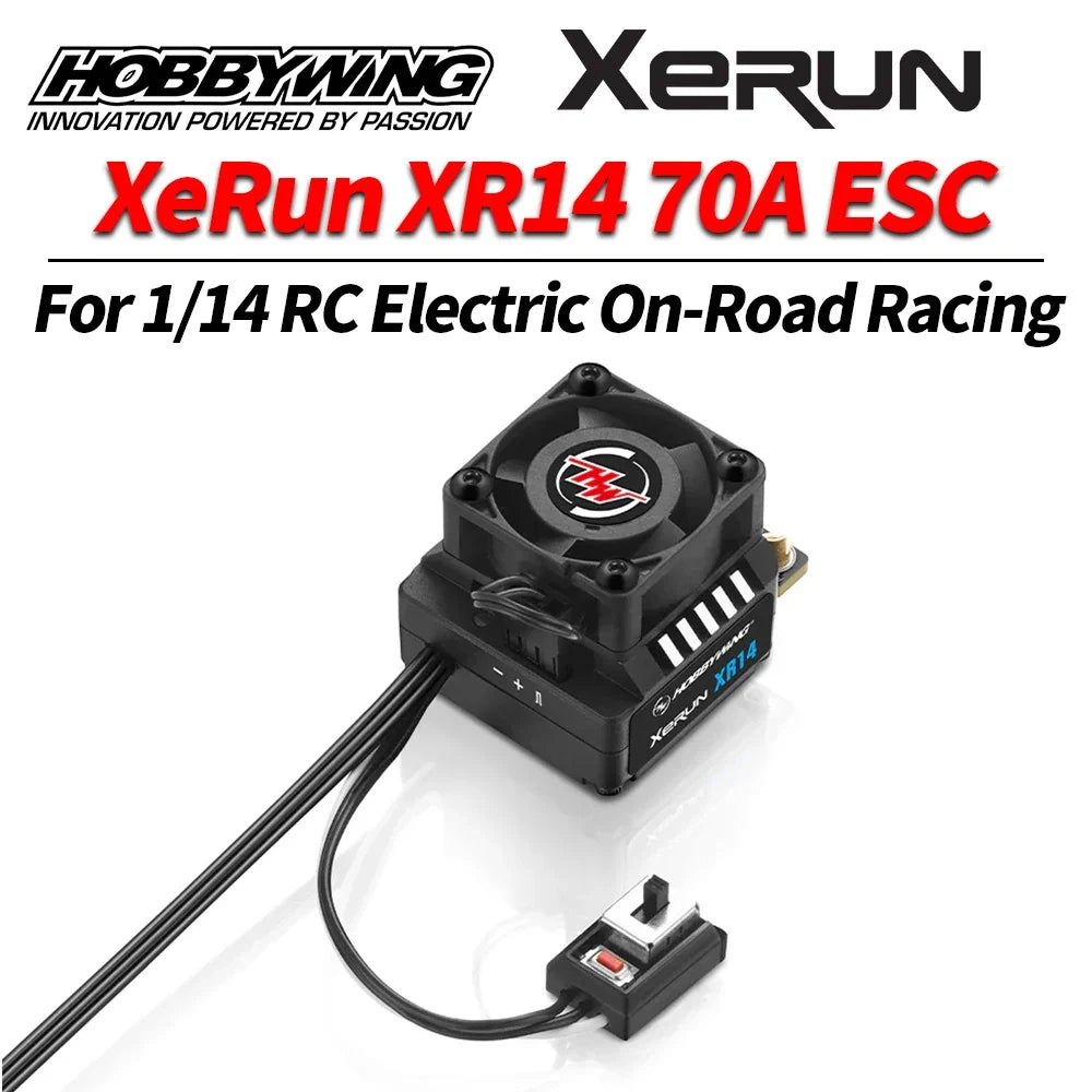 Hobbywing XeRun XR14 70A Sensored Brushless ESC for 1/12 & 1/14 RC On-Road Off-Road Racing