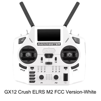 RadioMaster GX12 Crush ExpressLRS Radio Controller 1000Hz CNC Hall Gimbal Dual Band 16CH Transmitter for FPV Drones