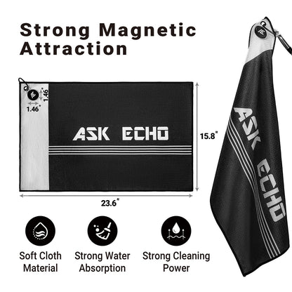 ASK ECHO Waffle Weave Microfiber With Magnetic Golf Cotton Towel