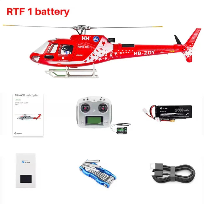 FLYWING AS350 RC Helicopter 470 Class ACE Flight Controller 6CH GPS LED Light RTF