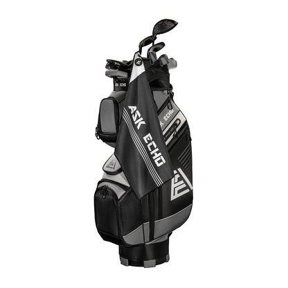 ASK ECHO Waffle Weave Microfiber With Magnetic Golf Cotton Towel / Black