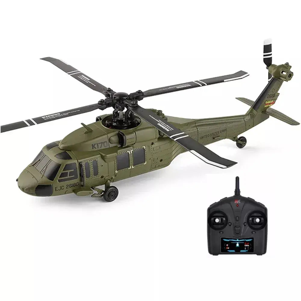 Wltoys K170 UH-60L Black Hawk 2.4G 4CH 4-Blade Brushless Fixed Height Simulation RC Helicopter RTF