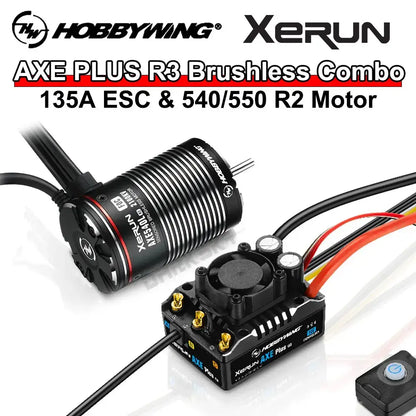 Hobbywing XeRun AXE Plus R3 135A ESC & Brushless Motor for 1/10 RC Crawler – FOC System Waterproof