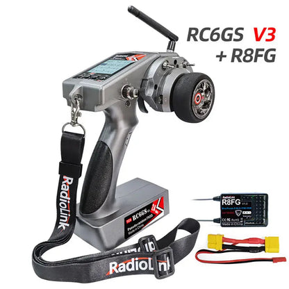 Radiolink RC6GS V3 2.4G 7CH Radio Transmitter with R7FG Gyro Telemetry Receiver Remote Controller for RC Car Boat