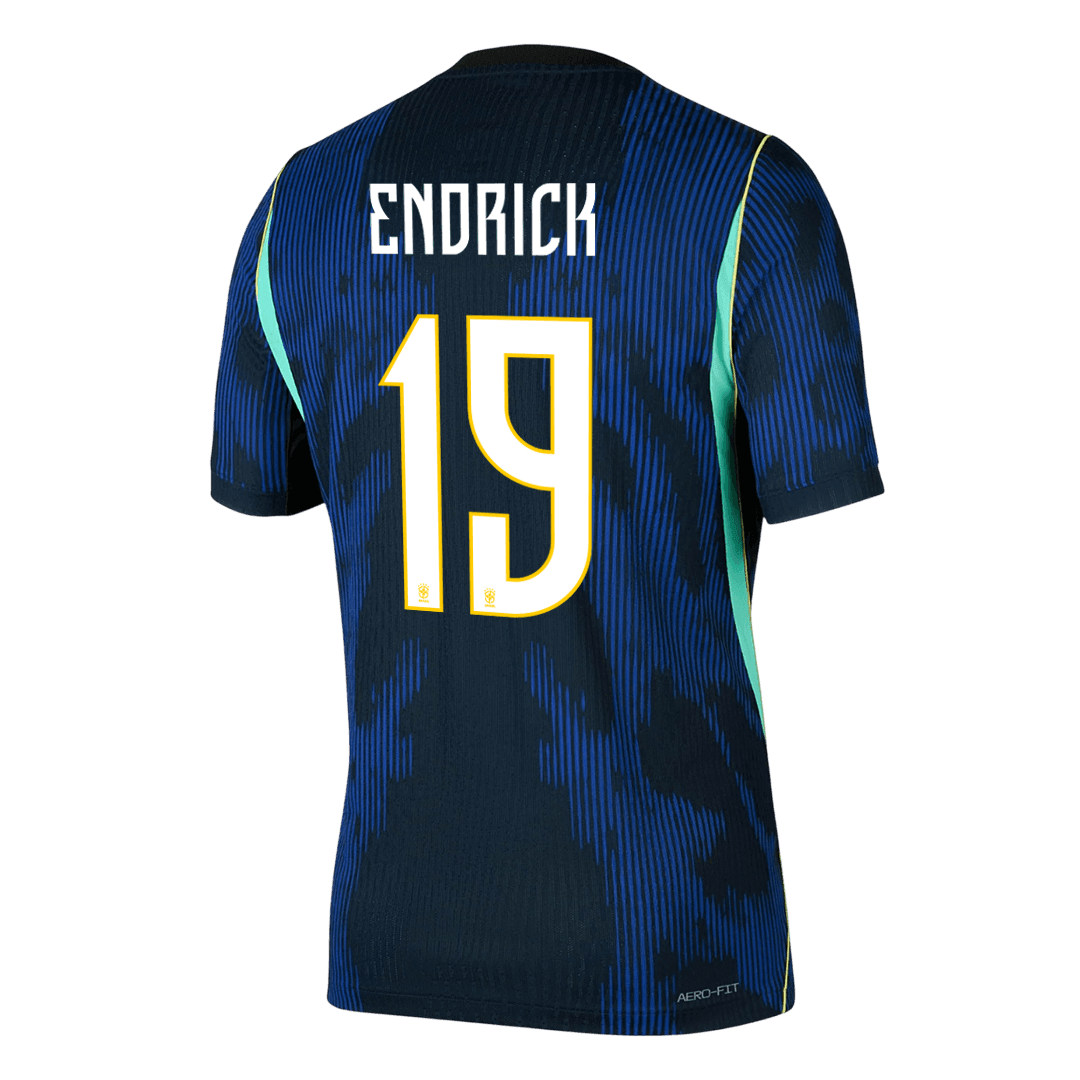 ENDRICK #19 Mens Brazil World Cup Away Jersey 2026 - Player Version (Slim Fit)