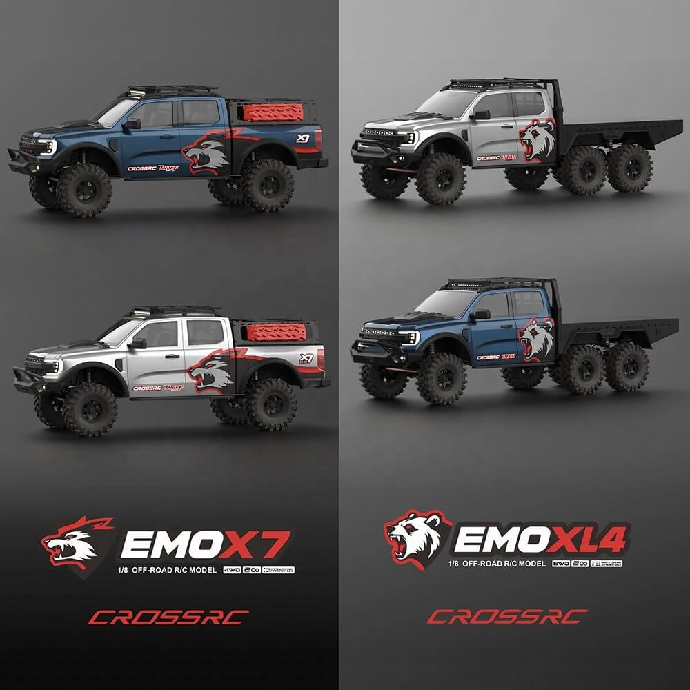 CROSSRC EMO X7 Big Bad Wolf XL4 Big Bad Bear 1/8 Scale 4WD Brushless RC Rock Crawler Trail Truck RTR