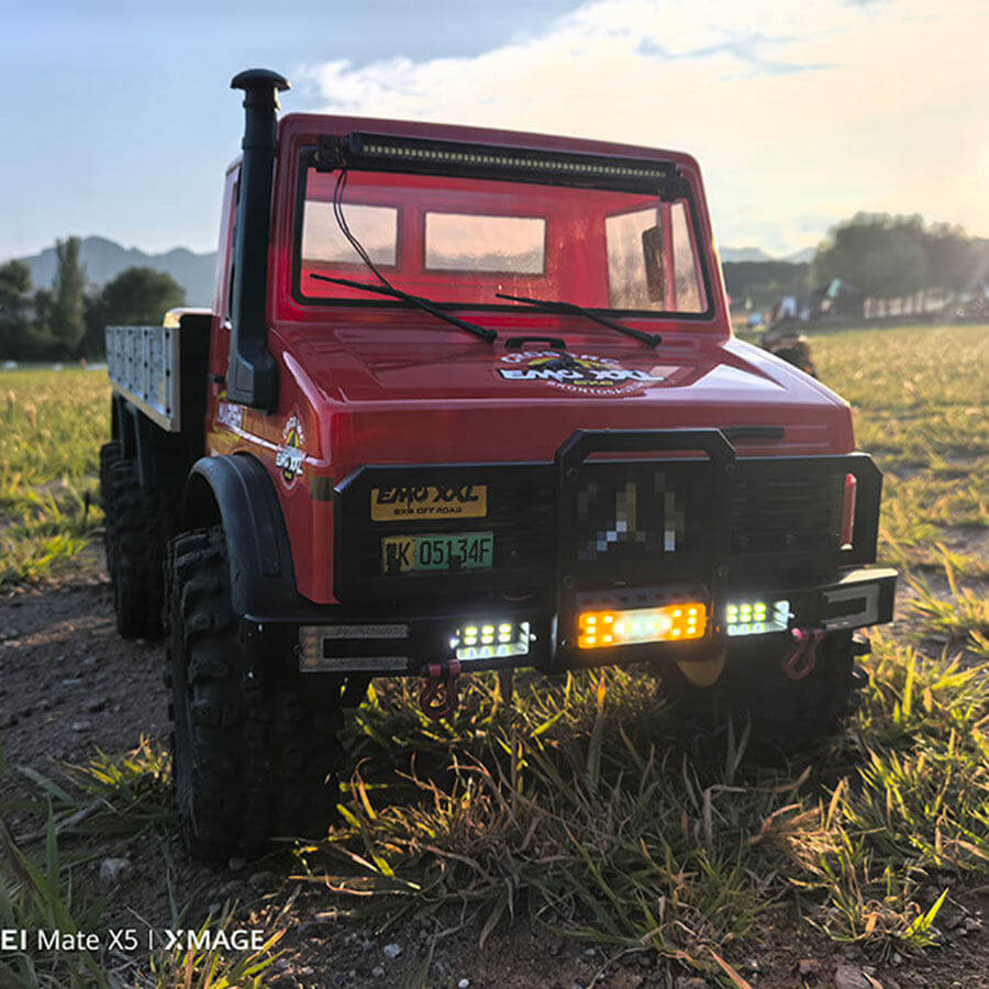 CROSSRC EMO XX XXL 1/6 RC Crawler Metal Front Bumper LED Light Mod Accessory