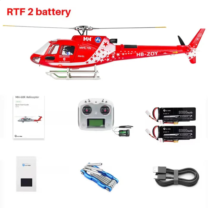 FLYWING AS350 RC Helicopter 470 Class ACE Flight Controller 6CH GPS LED Light RTF