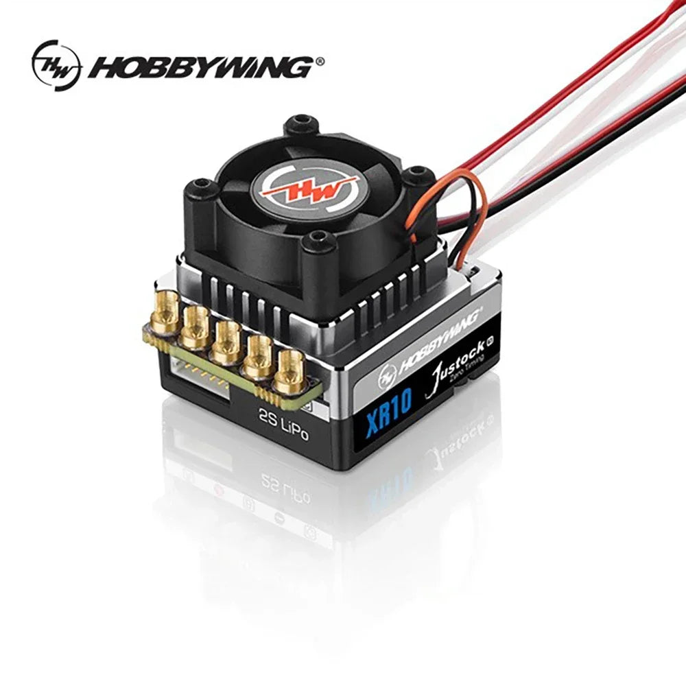 Hobbywing XeRun XR10 Justock G3 60A Sensored Brushless ESC & Motor Combo for 1/10 RC Drift, Touring & Racing Cars — 13.5T / 17.5T / 21.5T