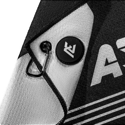 ASK ECHO Waffle Weave Microfiber With Magnetic Golf Cotton Towel / Black