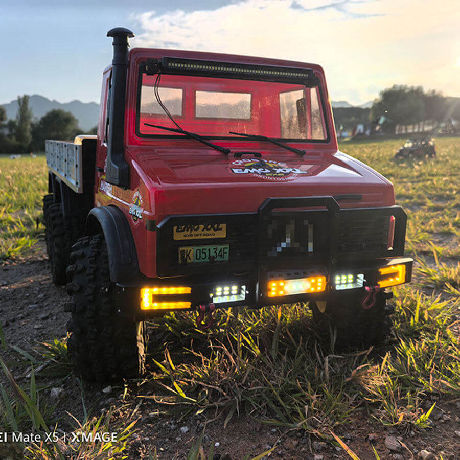 CROSSRC EMO XX XXL 1/6 RC Crawler Metal Front Bumper LED Light Mod Accessory