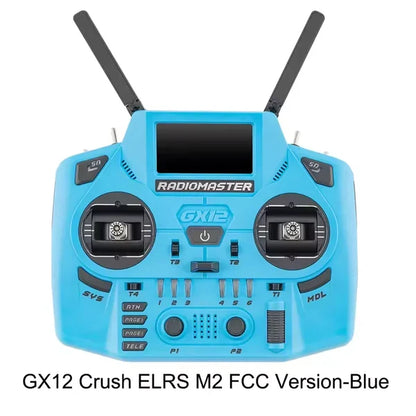 RadioMaster GX12 Crush ExpressLRS Radio Controller 1000Hz CNC Hall Gimbal Dual Band 16CH Transmitter for FPV Drones