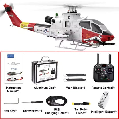 YUXIANG F112S AH-1 Cobra RC Helicopter 1:32 Scale 9CH GPS Optical Flow Altitude Hold