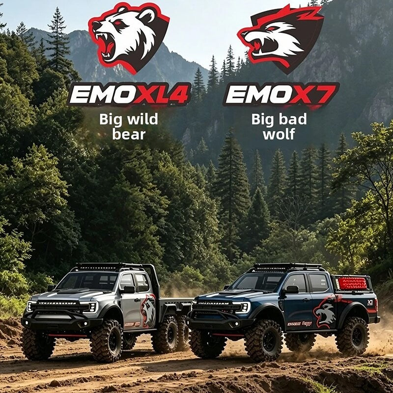 CROSSRC EMO X7 Big Bad Wolf XL4 Big Bad Bear 1/8 Scale 4WD Brushless RC Rock Crawler Trail Truck RTR