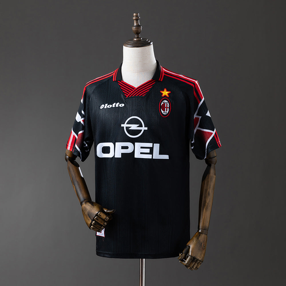 AC Milan Jersey 1997-98 Third Black Retro Football Kit