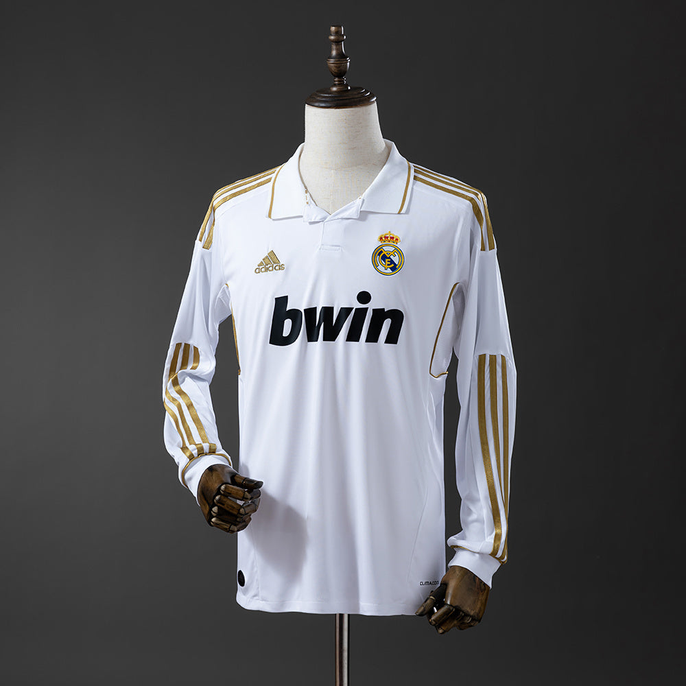 Real Madrid Jersey 2011-12 Home Retro Football Kit Long Sleeves