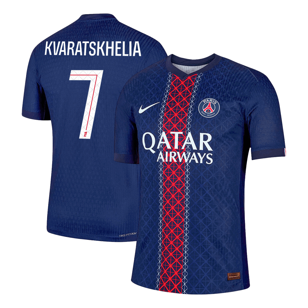 KVARATSKHELIA #7 Mens PSG Home Jersey 2025/26 - Player Version (Slim Fit)