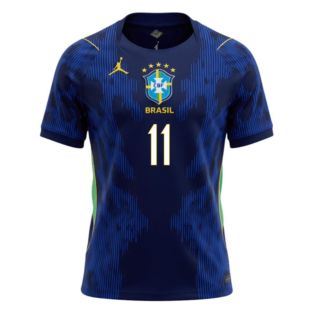 RAPHINHA #11 Mens Brazil World Cup Away Jersey 2026