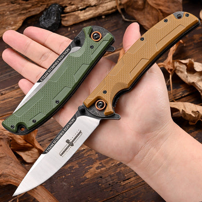 IronClad D2 Steel Folding Knife - Sandblasted Finish with G10 Handle EDC