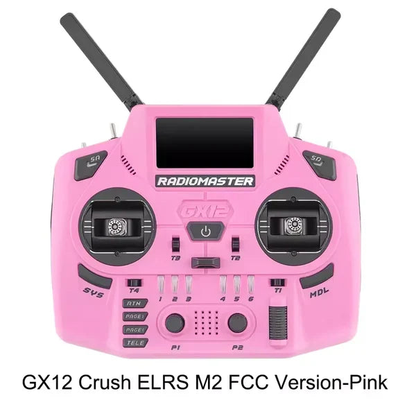 RadioMaster GX12 Crush ExpressLRS Radio Controller 1000Hz CNC Hall Gimbal Dual Band 16CH Transmitter for FPV Drones
