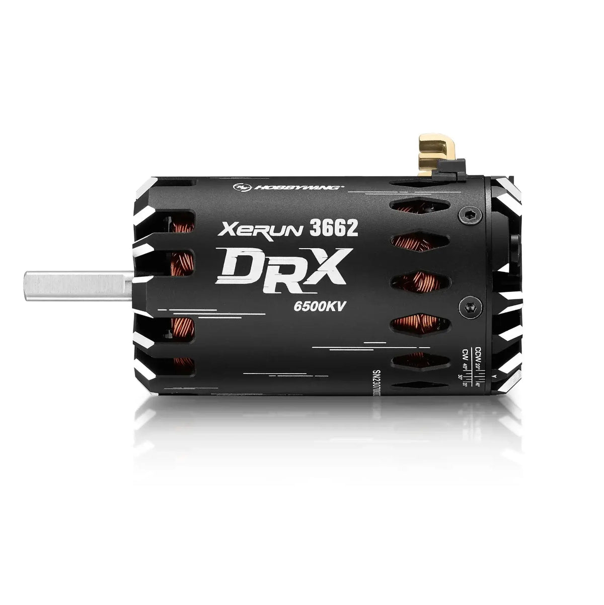 Hobbywing XeRun 3662SD DRX 6500KV Sensored Brushless Motor for 1/10 RC Drag Racing (2S LiPo)