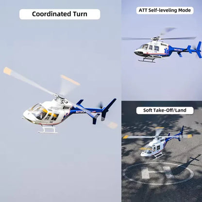 FLYWING Bell407 470 Class RC Helicopter GPS ACE Flight Controller 6CH LED RTF