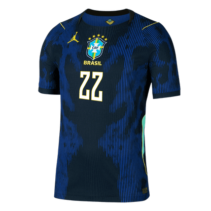 JOÃO PEDRO #22 Mens Brazil World Cup Away Jersey 2026 - Player Version (Slim Fit)