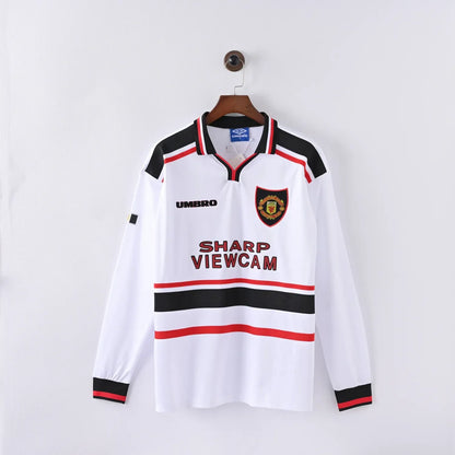 Retro Manchester United Jersey1998/99 Away Long Sleeves Football Kit Soccer Shirt
