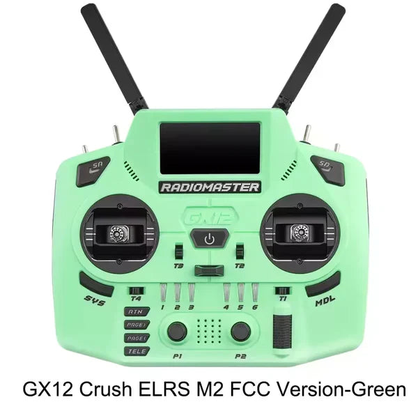 RadioMaster GX12 Crush ExpressLRS Radio Controller 1000Hz CNC Hall Gimbal Dual Band 16CH Transmitter for FPV Drones