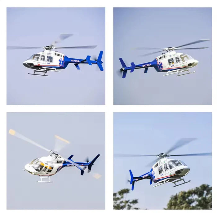 FLYWING Bell407 470 Class RC Helicopter GPS ACE Flight Controller 6CH LED RTF