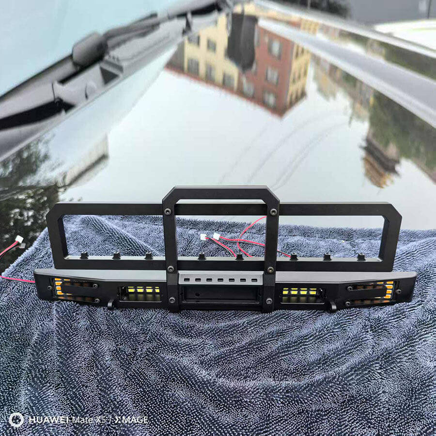 CROSSRC EMO XX XXL 1/6 RC Crawler Metal Front Bumper LED Light Mod Accessory