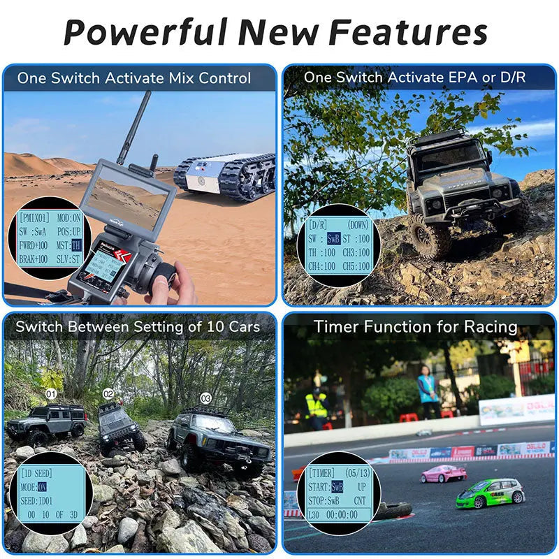 Radiolink RC6GS V3 2.4G 7CH Radio Transmitter with R7FG Gyro Telemetry Receiver Remote Controller for RC Car Boat