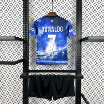 Kids Ronaldo Real Madrid Jersey 25/26 Football Kit Soccer Jersey