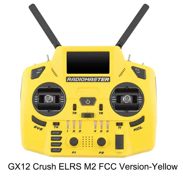 RadioMaster GX12 Crush ExpressLRS Radio Controller 1000Hz CNC Hall Gimbal Dual Band 16CH Transmitter for FPV Drones