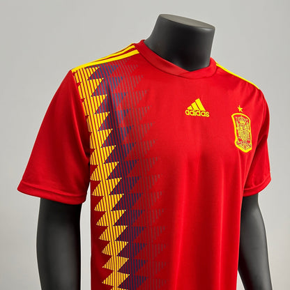 Retro Spain Jersey 2018 Home Football Kit Soccer Jersey