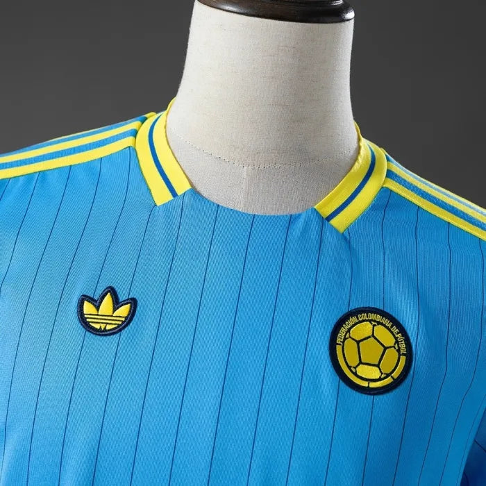 Colombia Terrace Icons T-Shirt Blue 2026 World Cup Football Kit Soccer Jersey