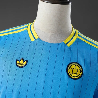 Colombia Terrace Icons T-Shirt Blue 2026 World Cup Football Kit Soccer Jersey