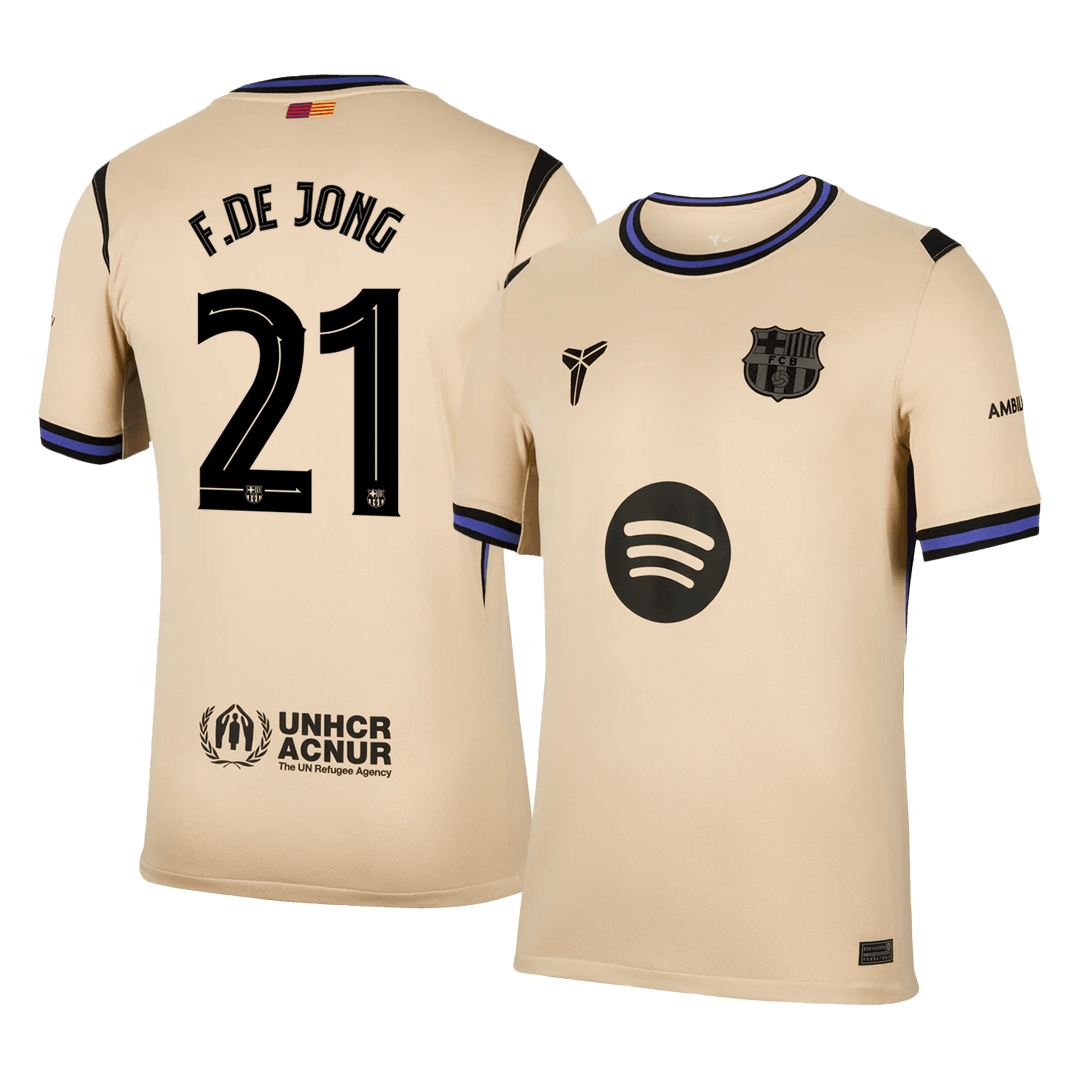 F.DE JONG #21 Mens Barcelona Away Jersey 2025/26 - UCL