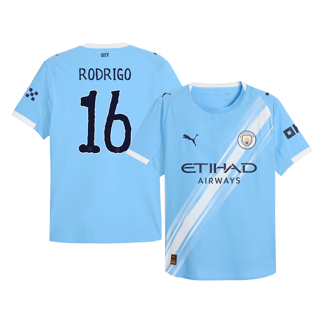RODRIGO #16 Mens Manchester City World Cup Home Jersey 2025/26 - Player Version (Slim Fit)