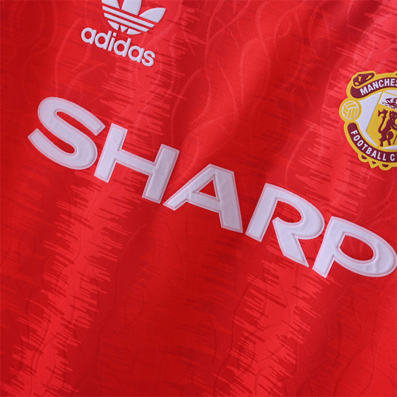 Retro Manchester United Jersey 1991-92 Home Football Kit Soccer Jersey