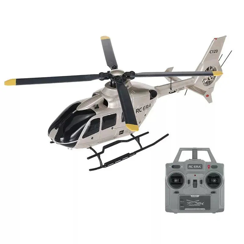RCERA C123 EC135 4CH 6-Axis Gyro Dual Brushless Direct Drive Optical Flow Air Pressure Altitude Hold True Ducted RC Helicopter RTF
