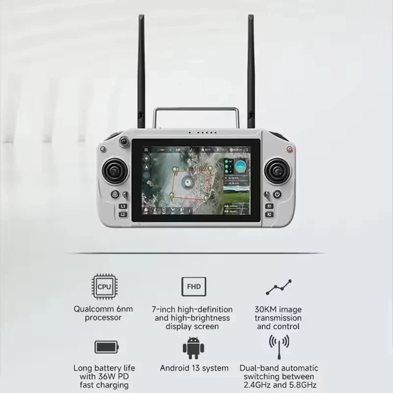 Skydroid G20 Smart Remote Controller Android 13 Ground Station with 30KM Dual-Band 2.4G/5.8G Video Transmission and 7-Inch Display